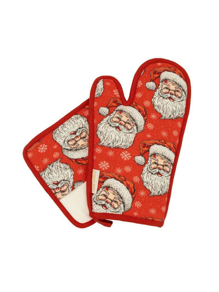 Simply Southern Oven Mitt + Pot Holder Set - Santa