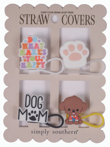 Simply Southern Straw Cover Set - Paw Print
