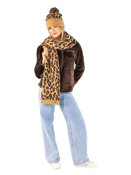 Simply Southern Women's Wild Scarf - Leopard