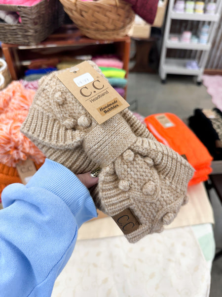 Bobble Knit CC Head Wrap