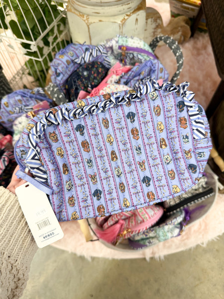 Simply Southern Quilted Ruffle Cosmetic Bag