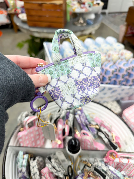 Simply Southern Quilted Mini Tote Keychain