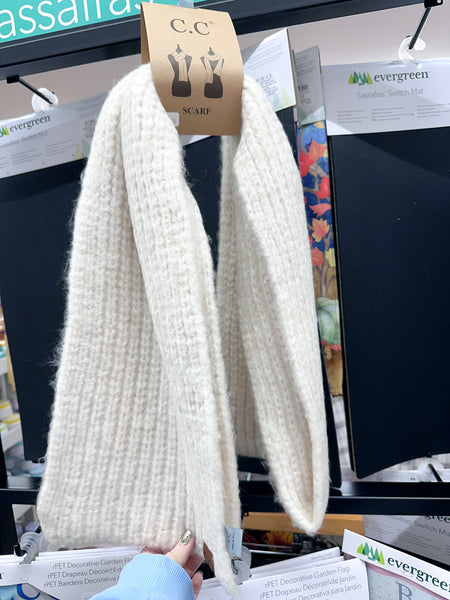 Soft Ribbed Oblong CC Scarf