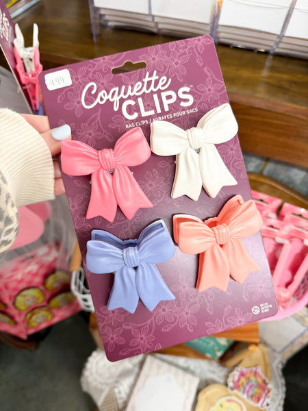 Coquette Bow Bag Clips