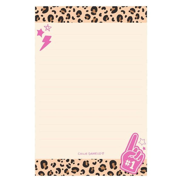 Leopard Print Game Day 4x6 Lined Notepad