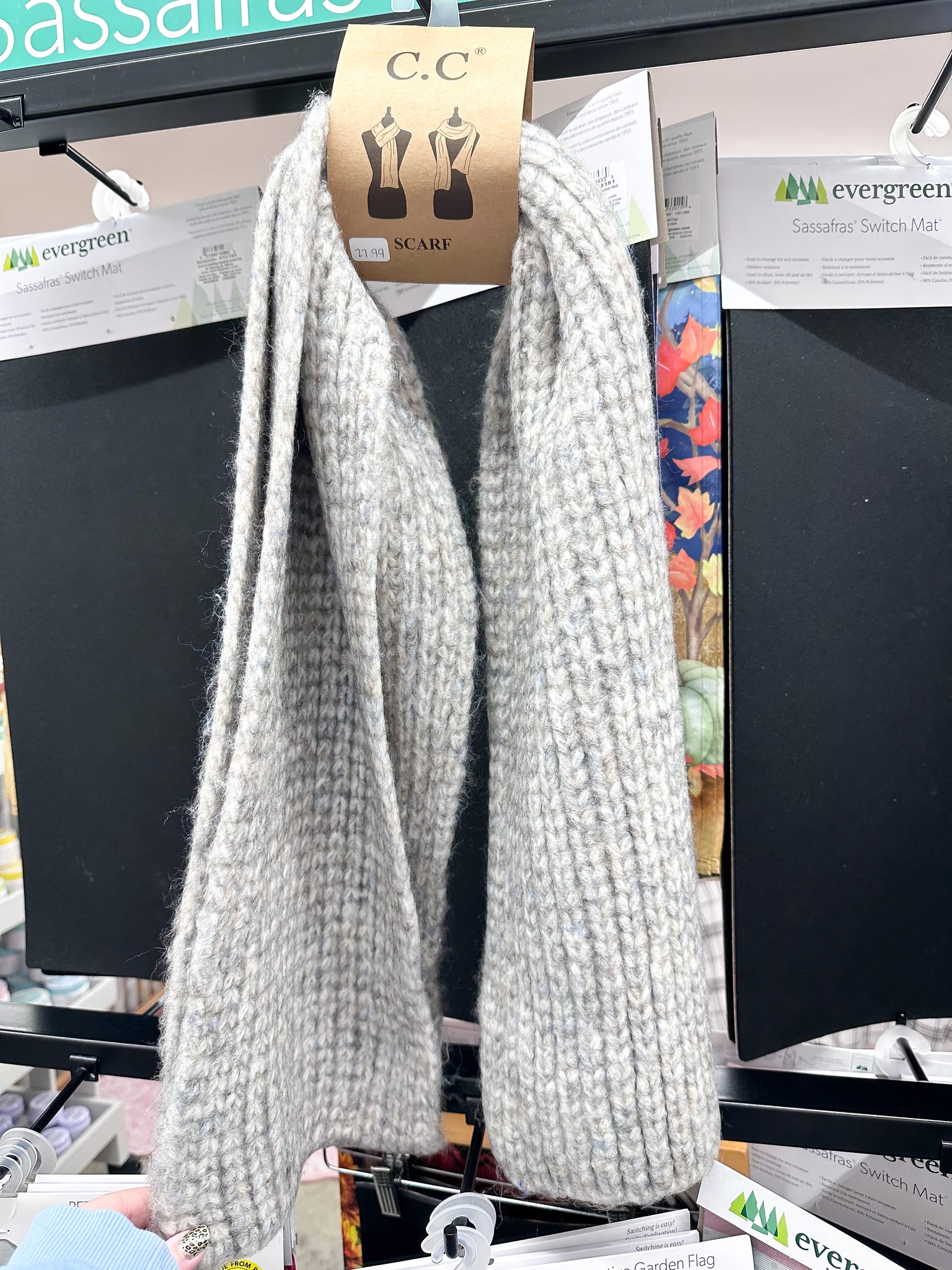 Soft Ribbed Oblong CC Scarf