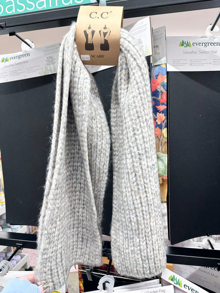 Soft Ribbed Oblong CC Scarf