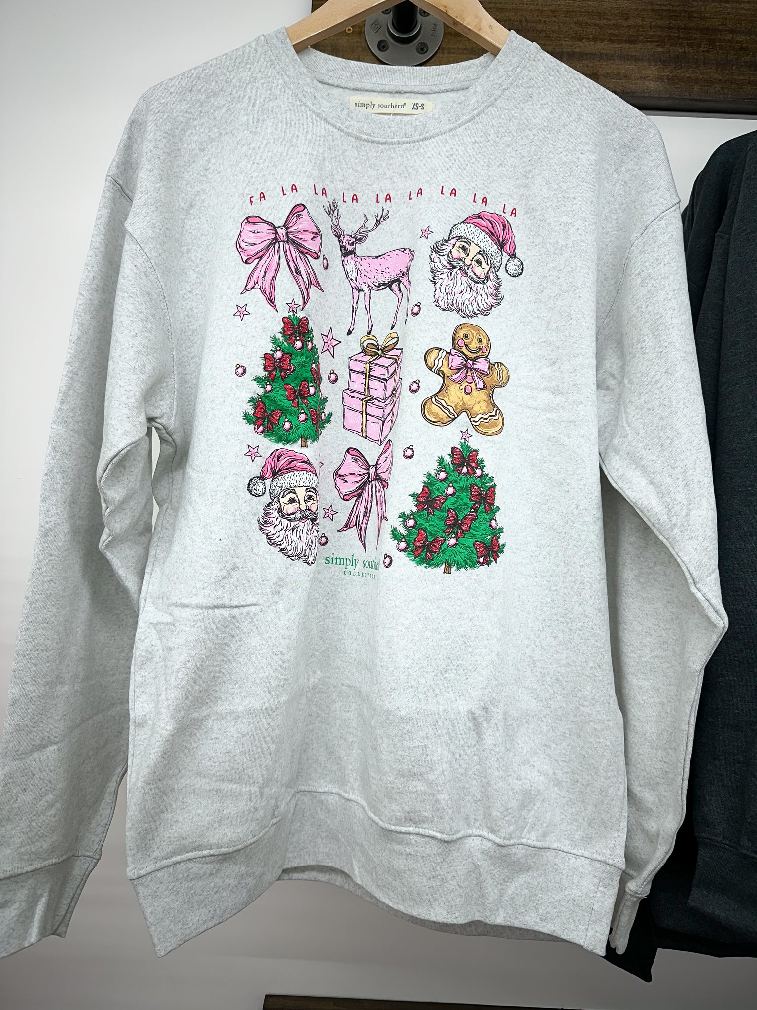 Simply Southern Crewneck - Trees • Pink Christmas Items