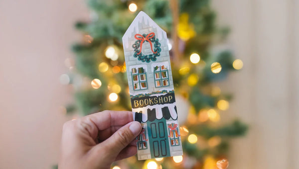 Holiday Bookshop Christmas Transparent Bookmark