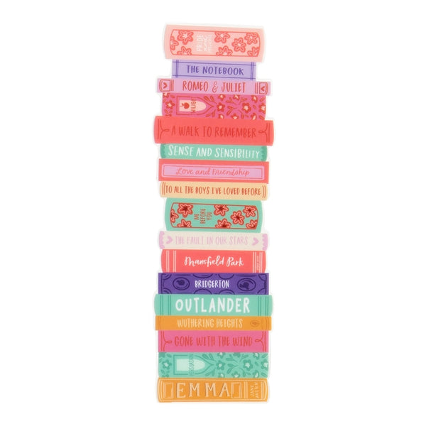 Romance Novels Book Stack Transparent Bookmark