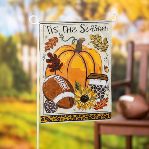 'Tis the Season Fall Appliqué Garden Flag