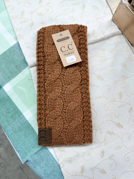 Solid Cable Knit CC Head Wrap
