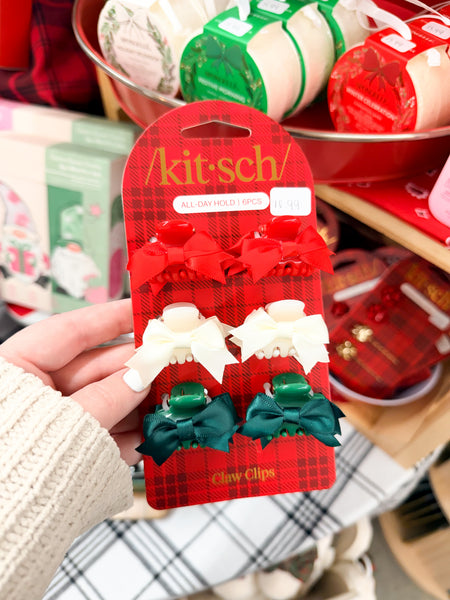 Mini Claw Clips 6pc Set - Holiday