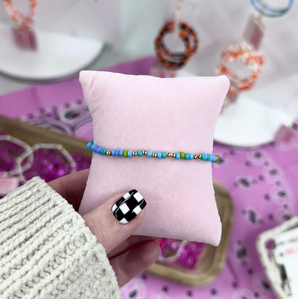 Beaded Blondes | Blues + Green Sprinkle Bracelet