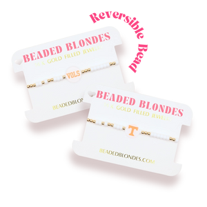 Beaded Blondes | Tennessee / Vols Logo Beaded Sprinkle Bracelet