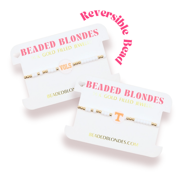 Beaded Blondes | Tennessee / Vols Logo Beaded Sprinkle Bracelet