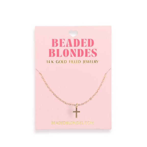 Beaded Blondes - Cross Charm Necklace