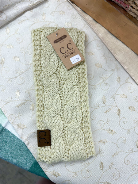 Solid Cable Knit CC Head Wrap