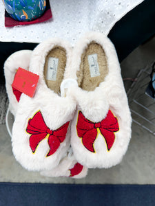 Simply Southern Slippers - Christmas Bow