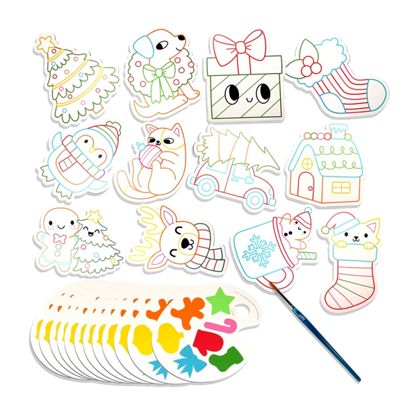 Playful Painters Easy Watercolor Painting Kit - Merry & Bright