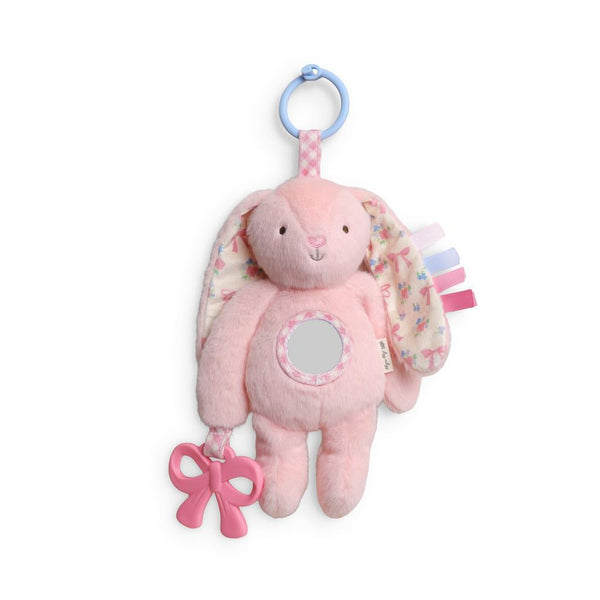 Bitzy Traveler™ Developmental Sensory Toy - Pink Bunny