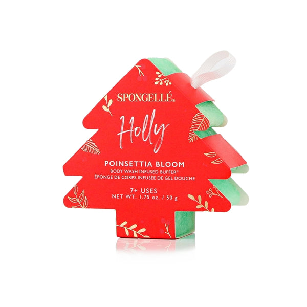 Poinsettia Bloom (Holly) Holiday Tree Ornament Buffer