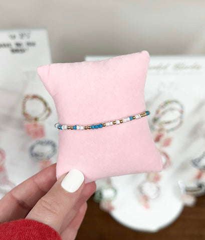 Beaded Blondes | Teal Breeze Sprinkle Bracelet