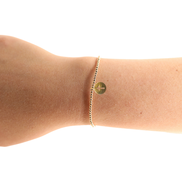 Beaded Blondes | Cross Cutout Charm Bracelet