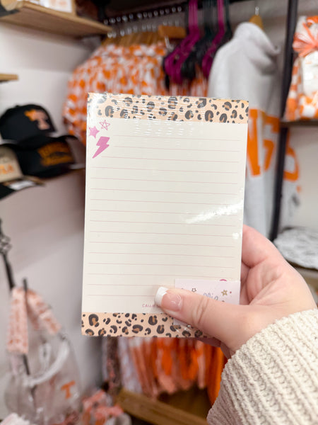 Leopard Print Game Day 4x6 Lined Notepad
