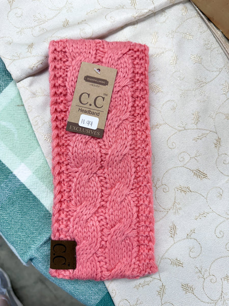 Solid Cable Knit CC Head Wrap