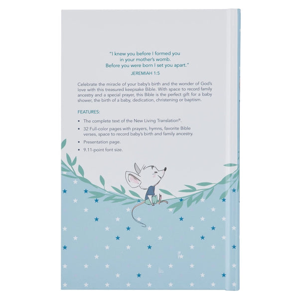 Blue Hardcover NLT Keepsake Bible for Boys