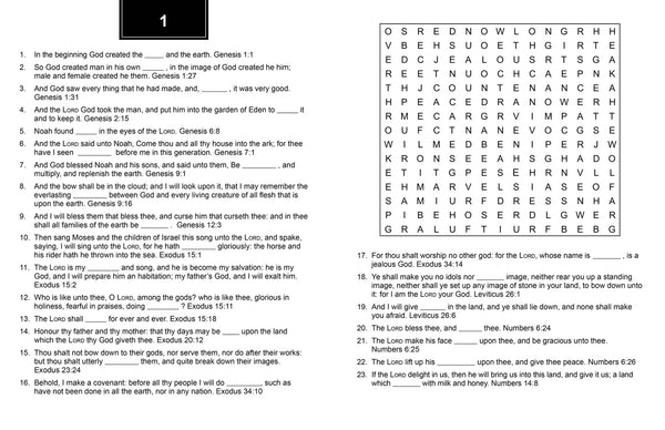 Bible Memory Verse Challenge Word Searches - Large Print