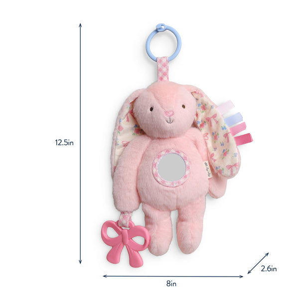 Bitzy Traveler™ Developmental Sensory Toy - Pink Bunny