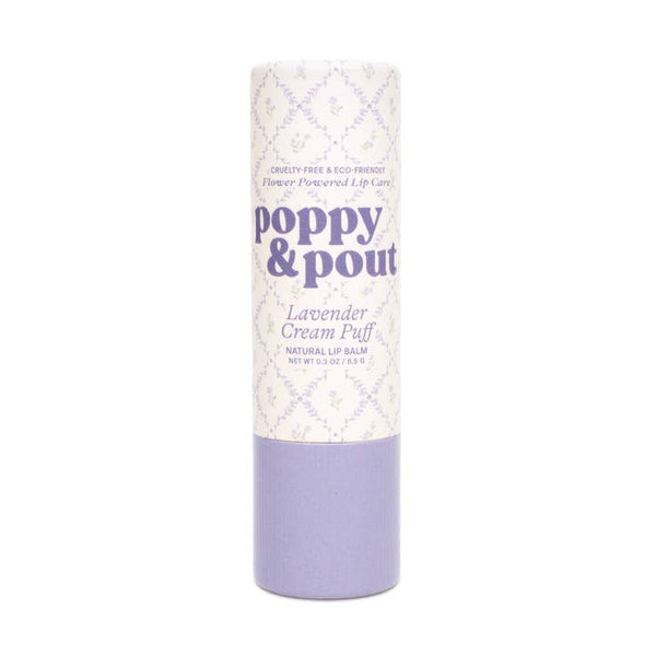 Poppy & Pout Lip Balm - Cottage Collection • Lavender Cream Puff