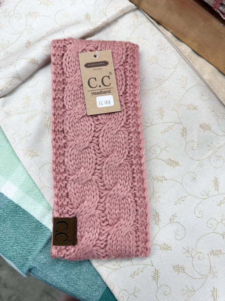 Solid Cable Knit CC Head Wrap
