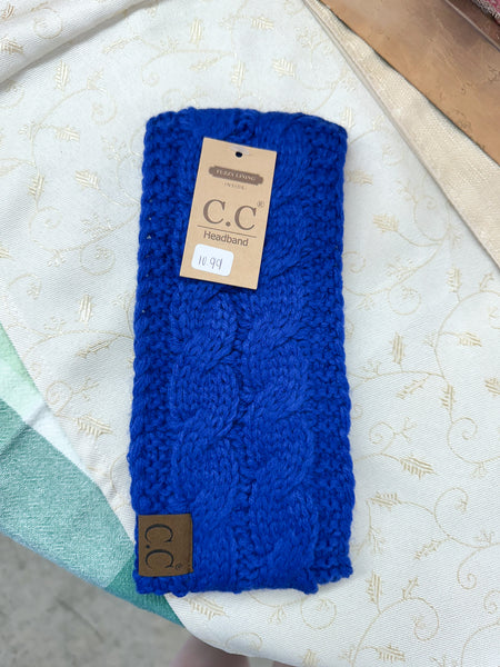 Solid Cable Knit CC Head Wrap