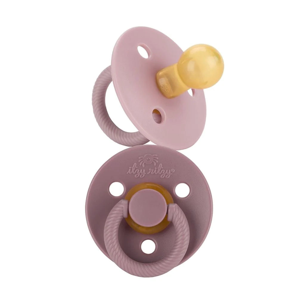 Itzy Soother™ Natural Rubber Pacifier - 0-6M | Orchid + Lilac