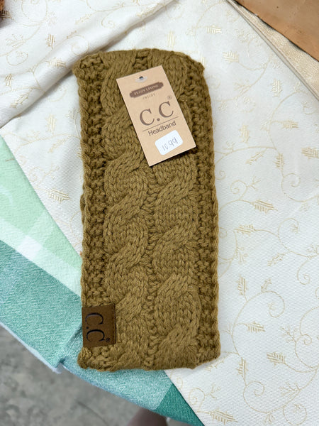 Solid Cable Knit CC Head Wrap