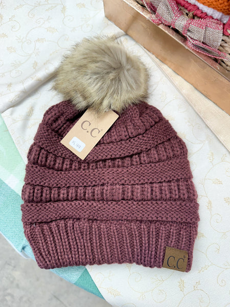 Fur Pom CC Beanie