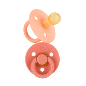 Itzy Soother™ Natural Rubber Pacifier - 0-6M | Apricot + Terracotta