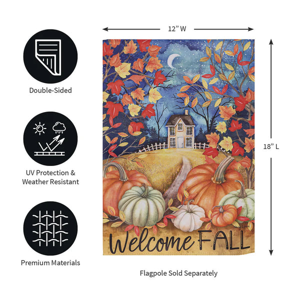 Alive in Fall Suede Garden Flag