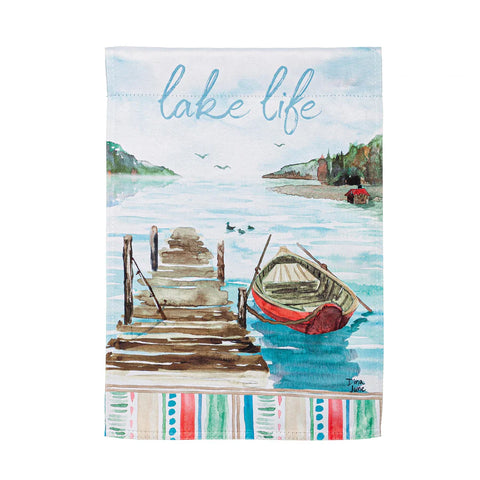 Lake Love Garden Suede Flag