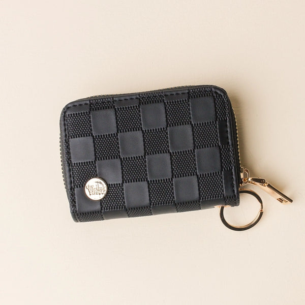 Zip Around Wallet - Black Check