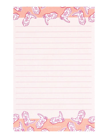 Western Cowgirl Boots Notepad