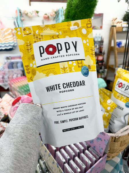 Poppy Handcrafted Popcorn - White Cheddar