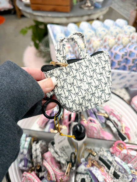 Simply Southern Quilted Mini Tote Keychain
