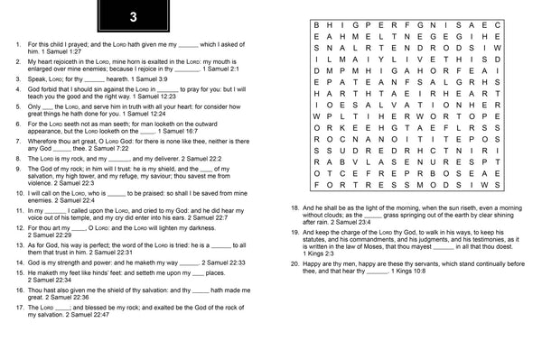 Bible Memory Verse Challenge Word Searches - Large Print