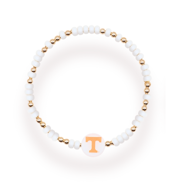 Beaded Blondes | Tennessee / Vols Logo Beaded Sprinkle Bracelet