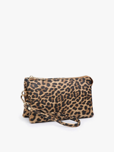 Riley Vegan Leopard Crossbody/Wristlet