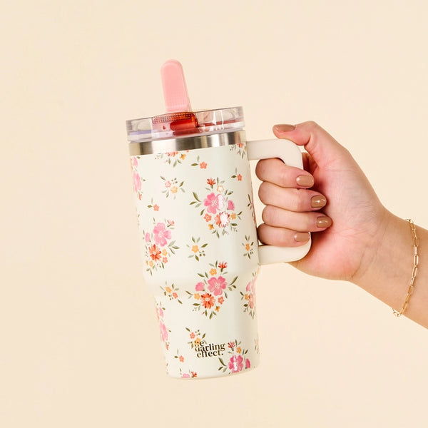 20 oz Lifestyle Flip Straw Tumbler - Endless Daydream Cream